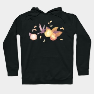 White Birds n' roses Hoodie